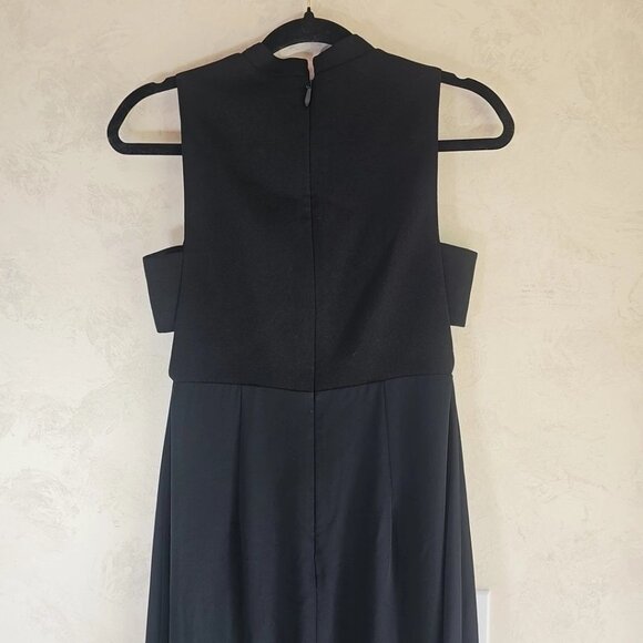 BCBGeneration Halter Style Black Polyester Sleeveless Lined Maxi Dress-Size: 2 - Picture 7 of 14